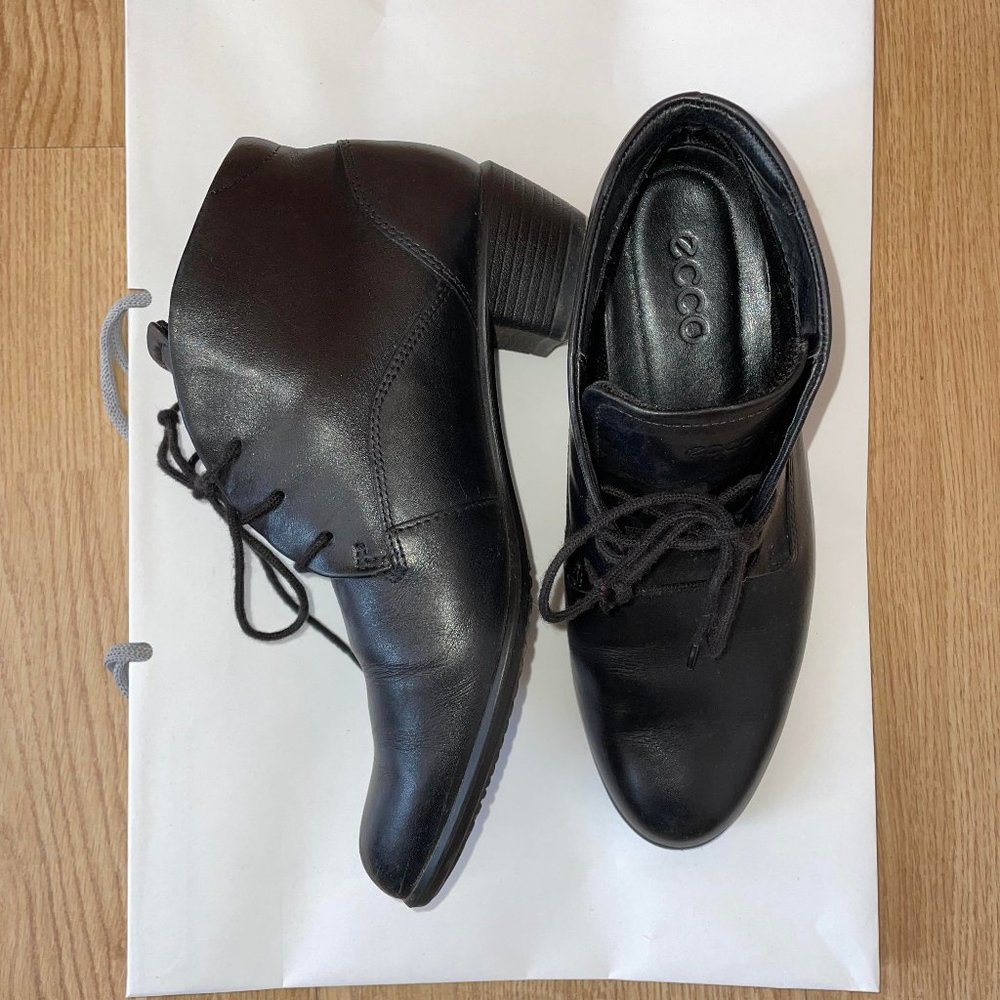 Ecco Leather Heel Booties